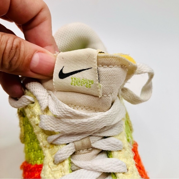 Nike Air Force 1 LV8 NNGS Knitted Hemp Blue Citron Orange multi color youth 1.5 - Picture 7 of 9